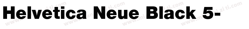 Helvetica Neue Black 5字体转换